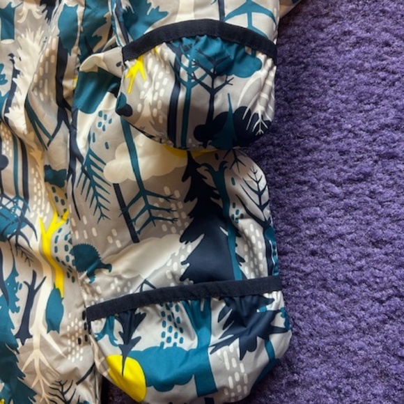 Patagonia Baby Reversible Puff-Ball Bunting 3-6 Months, woodland teal - Picture 5 of 7